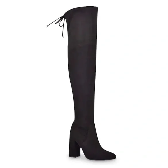 Unisa Shoes Unisa Jaydi Overtheknee Boot Black Faux Suede Size